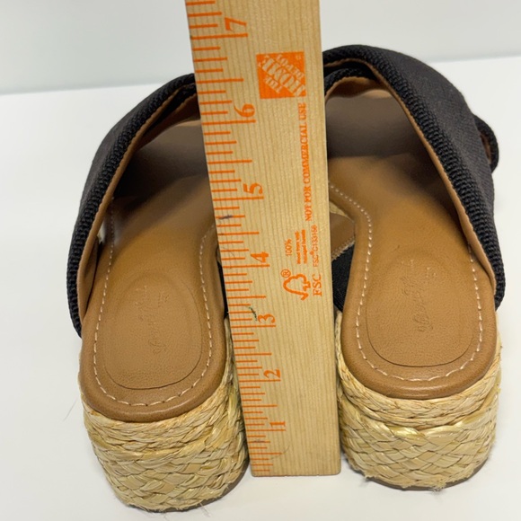 ✨Universal Thread Desi Espadrille Wedge Black Sandals Size 6 - Picture 6 of 7